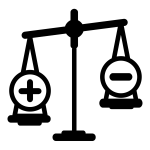 la bilancia indica il processo di valutare dell'assistente sociale